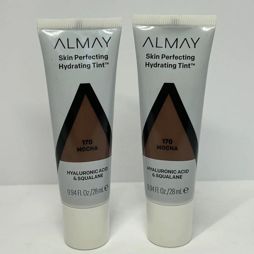 Almay Skin Perfecting Hydrating Tint 170 Mocha Hyaluronic Acid Squalane 2 Pack‎